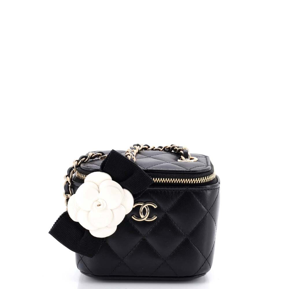 Chanel Camellia Bow Vanity Case With #270752C34B